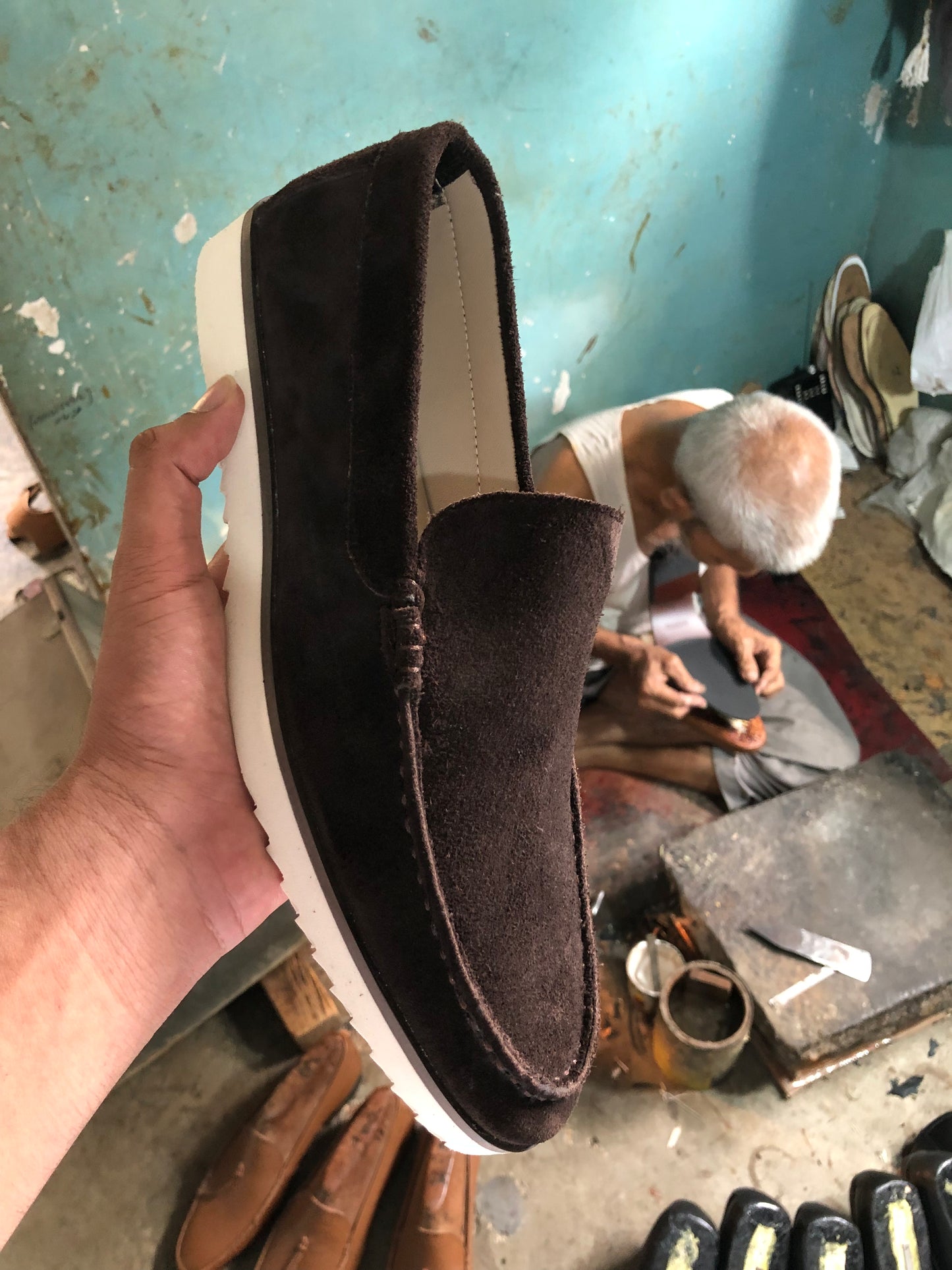 Brown Suede Leather shoe