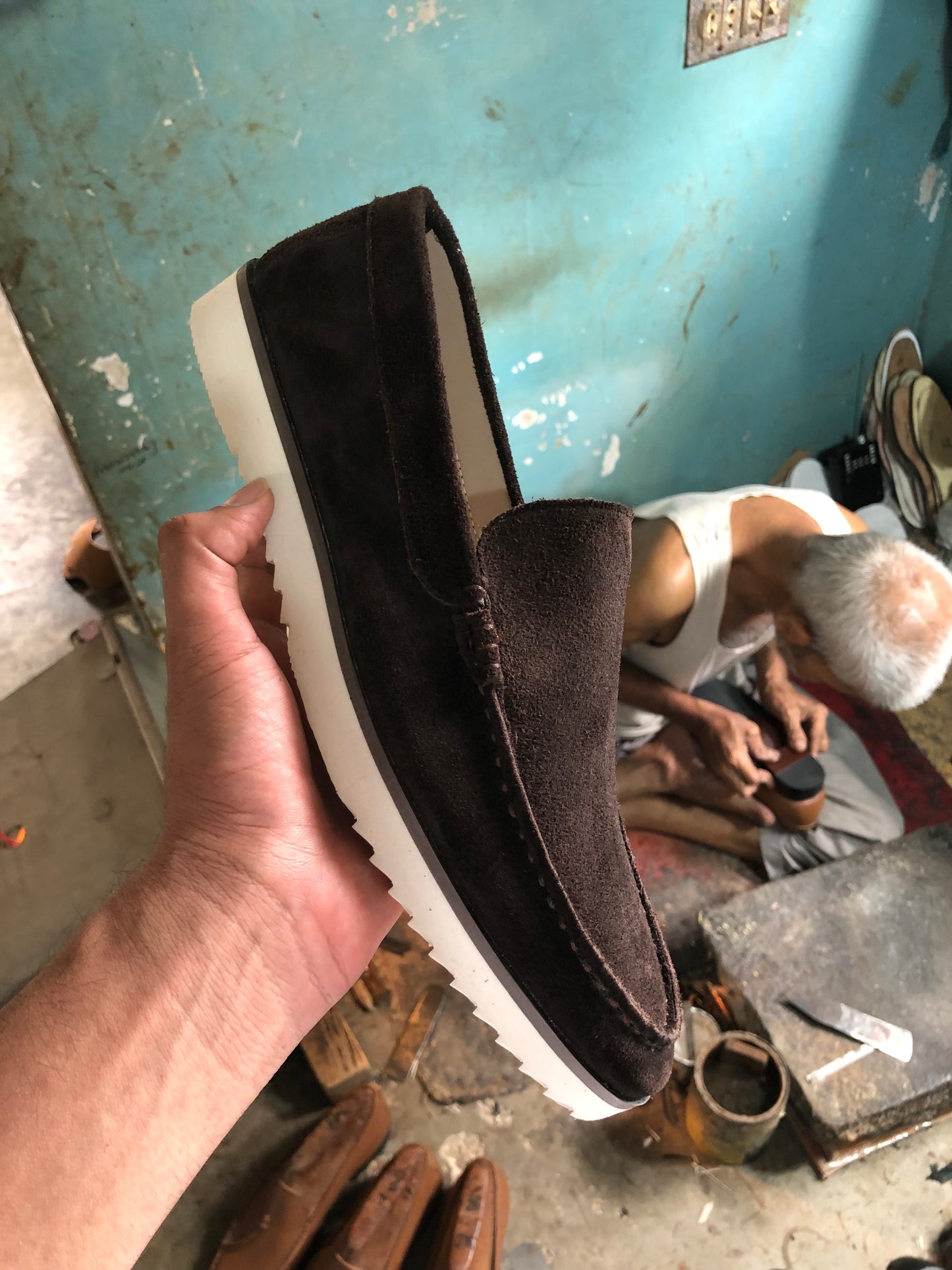 Brown Suede Leather shoe
