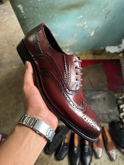 Burgundy Brogue Shoe