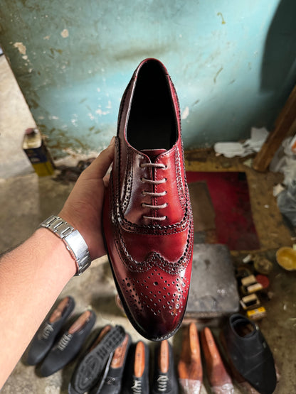 Burgundy Brogue Shoe