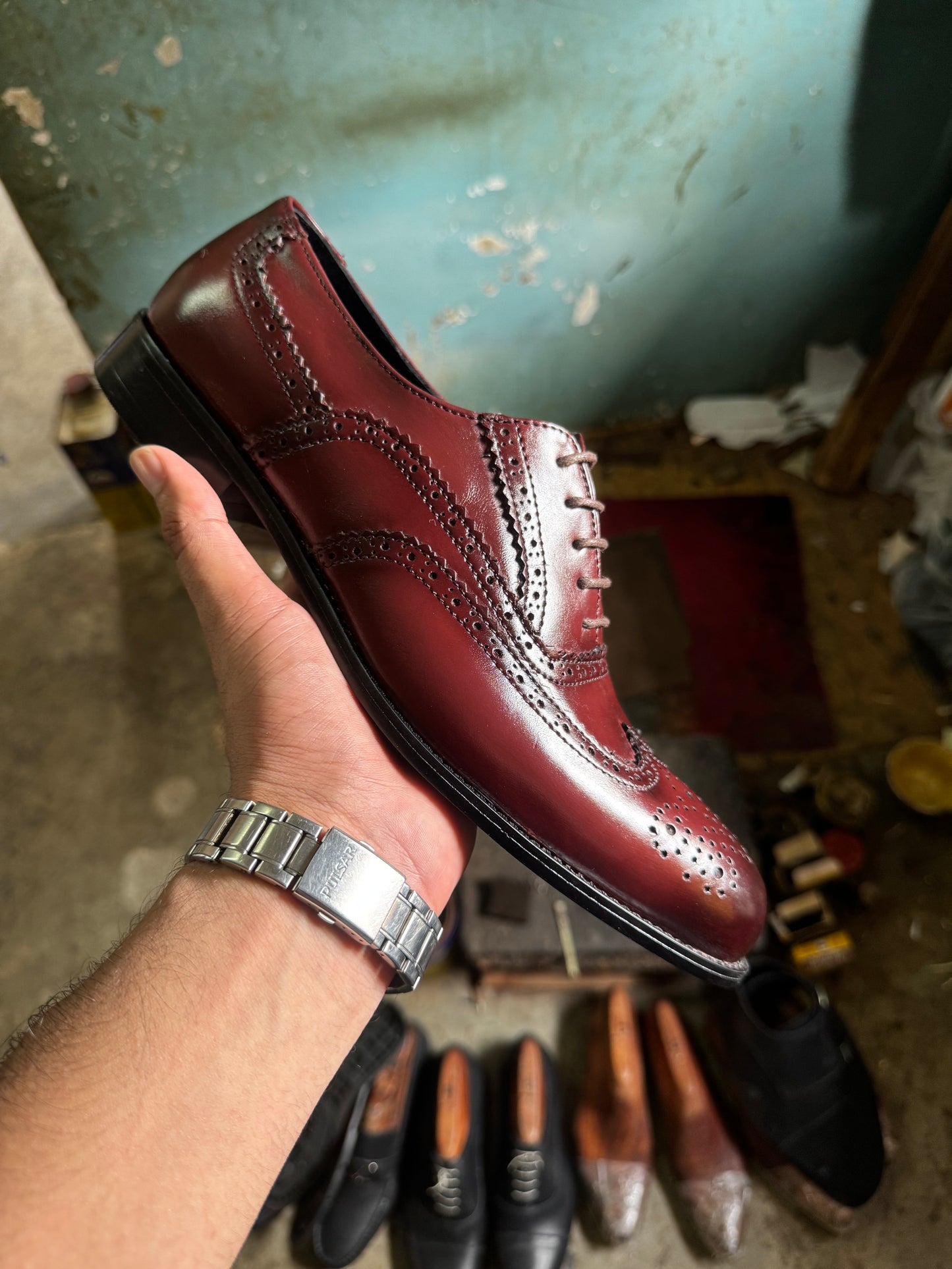 Burgundy Brogue Shoe