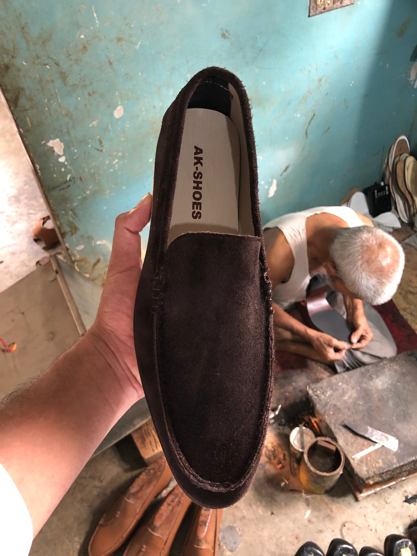 Brown Suede Leather shoe