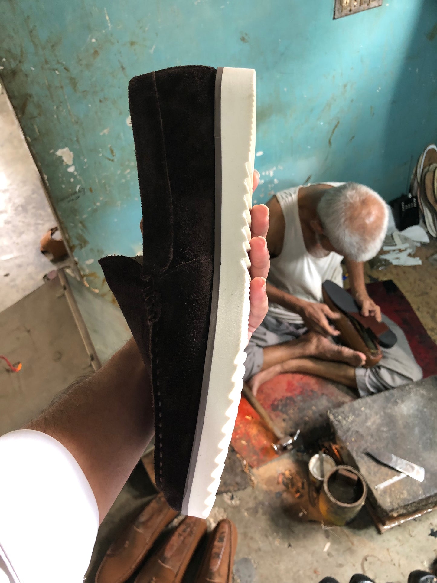 Brown Suede Leather shoe