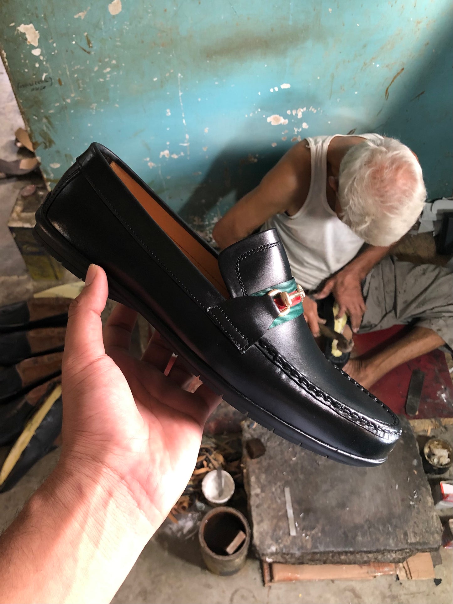 Black Horsebit Moccasin