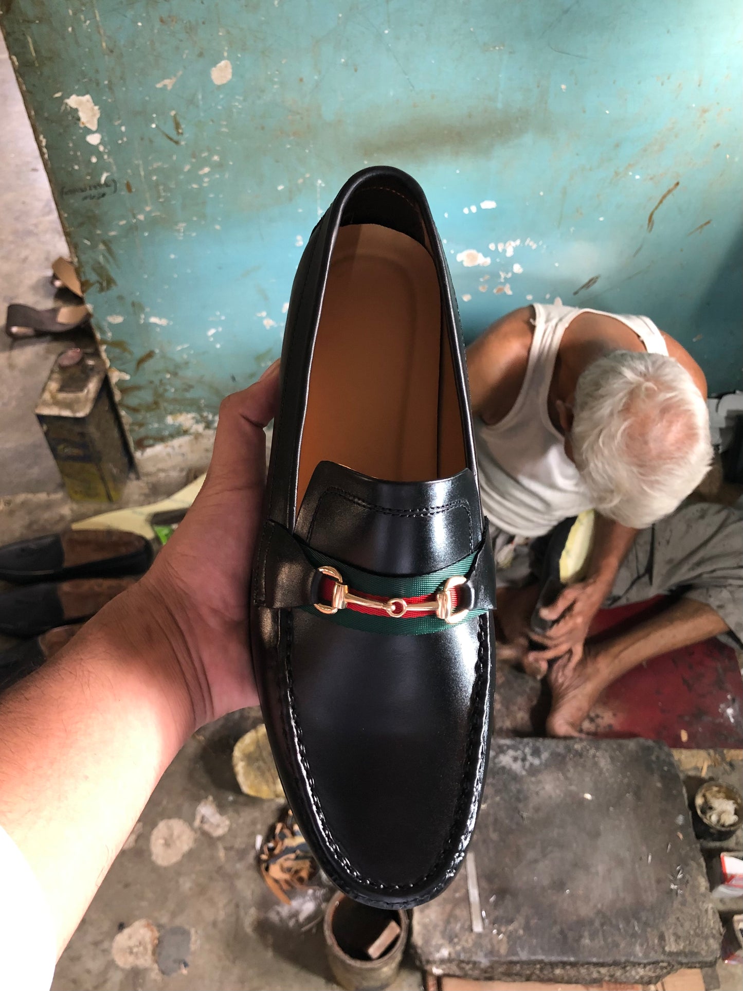 Black Horsebit Moccasin