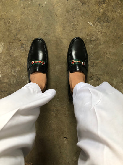Black Horsebit Moccasin