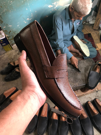 Brown Penny Loafer Shoe