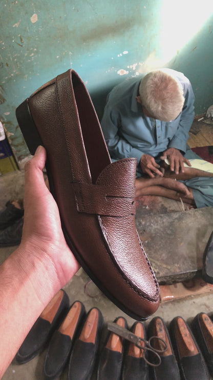 Brown Penny Loafer Shoe