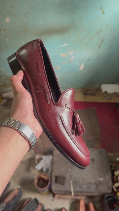 Burgundy Tassel Loafer