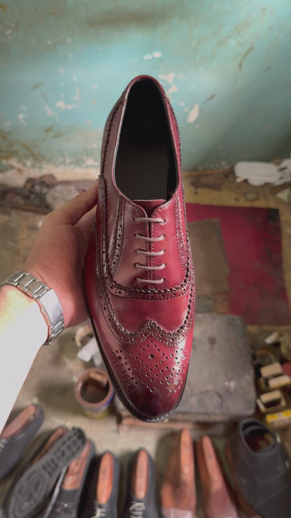 Burgundy Brogue Shoe
